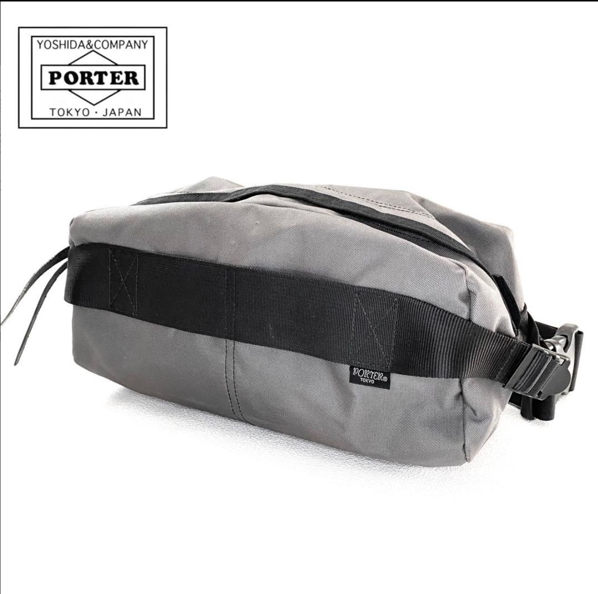 PORTER ウエストポーチ ボディバッグ グレー PORTER ポーター ウエストポーチ ボディバッグ ヒップバッグ ポーター