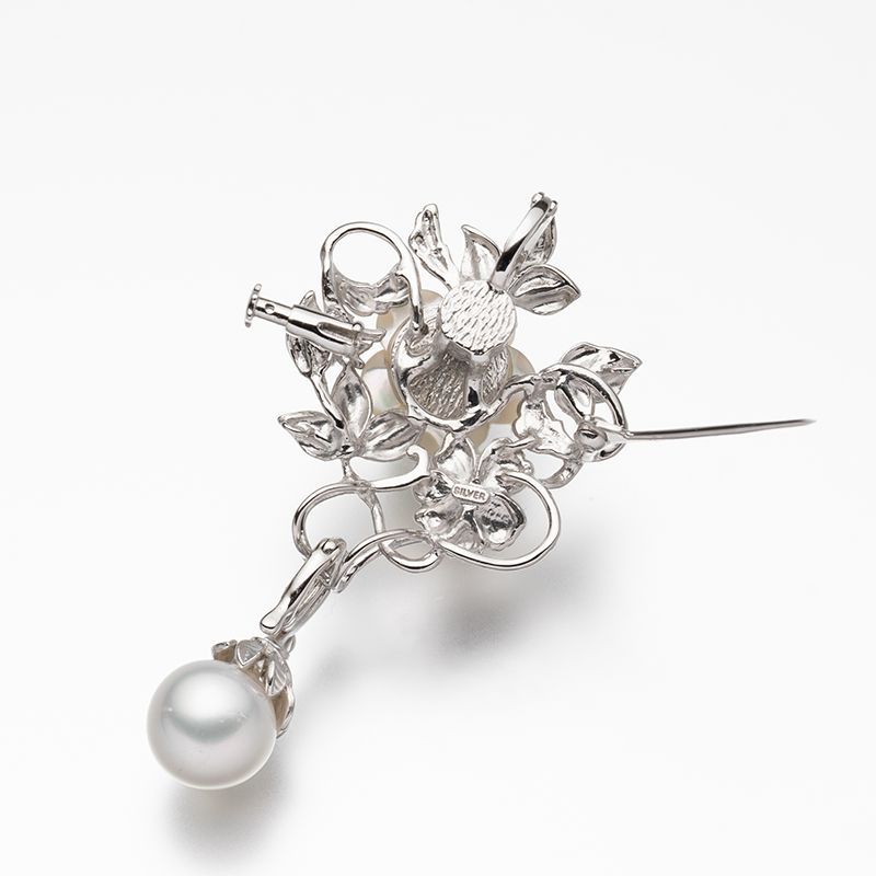 白蝶パールブローチ 11.1mm 真珠 パール 冠婚葬祭 ギフト