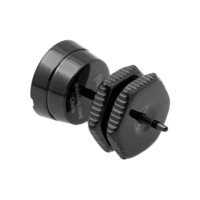 新発売 送料無料 リンクス メンズ ピアス イヤリング アクセサリー LYNX Black Ion-Plated Stainless Steel Nailhead Stud - Single Earring Black