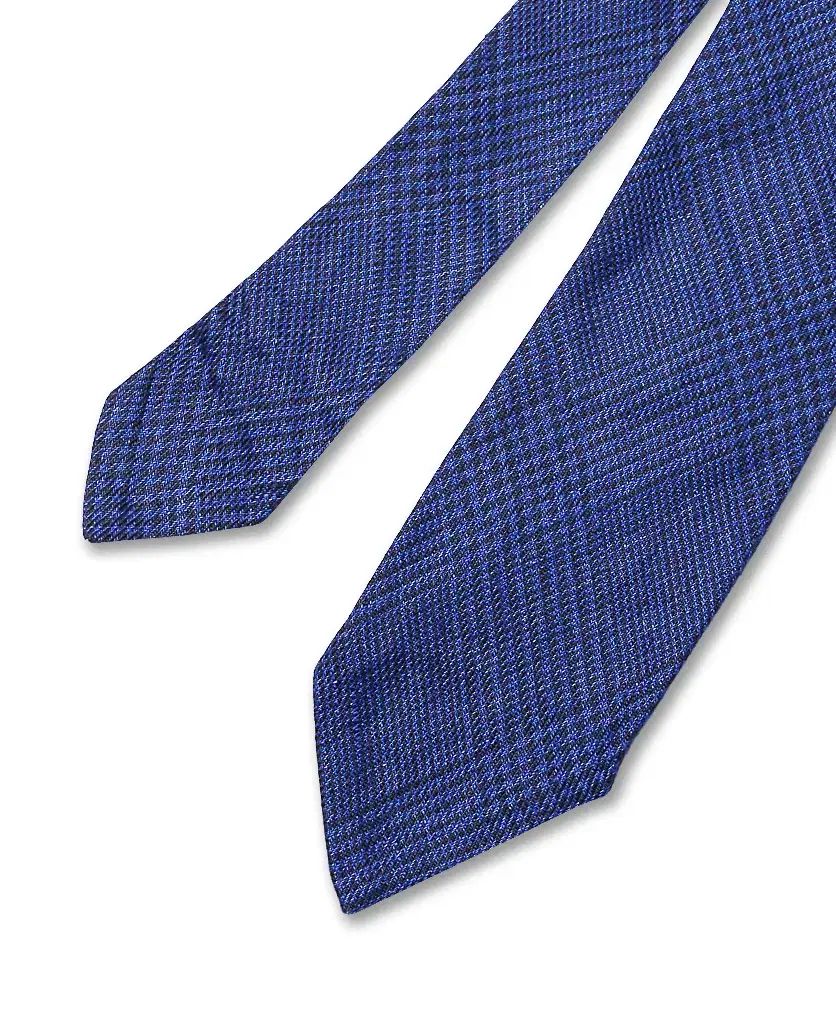  ドレイクス Drake’s ウルトラマリン チェック リネン タイ ネクタイ 小物