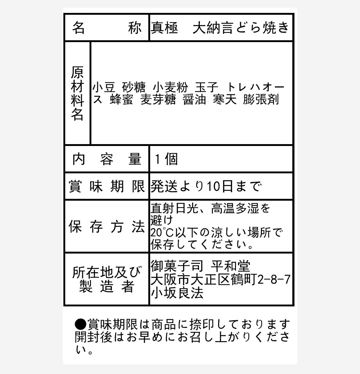 【ネコポス発送】6個入り  大人気 大納言どら焼き