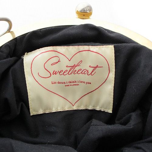 スウィートハート SWEET HEART スカーフ付レザー がま口ショルダー 