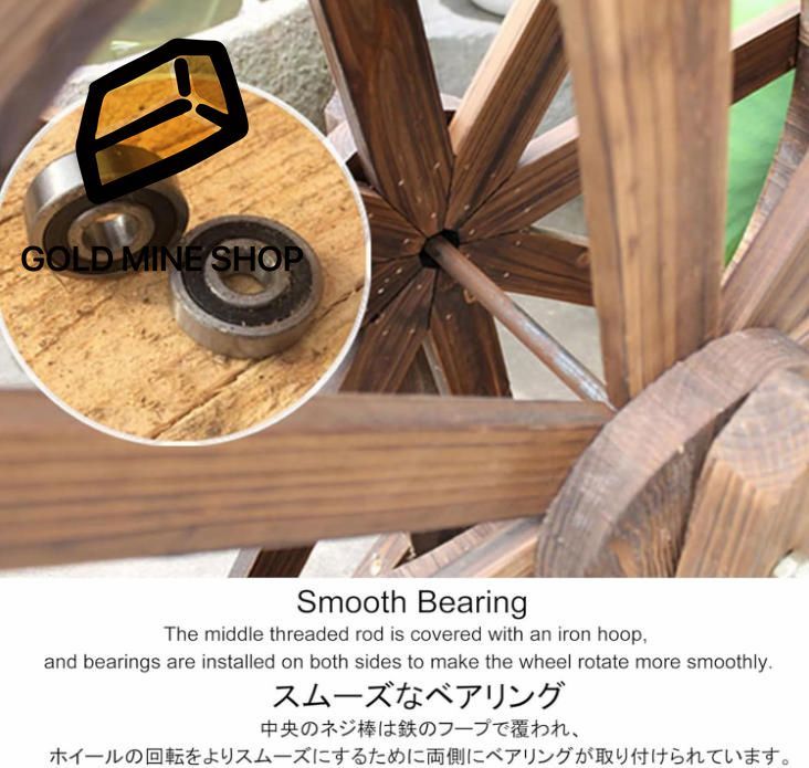 木製水車噴水 ヴィンテージ屋外屋内バルコニー装飾滝噴水