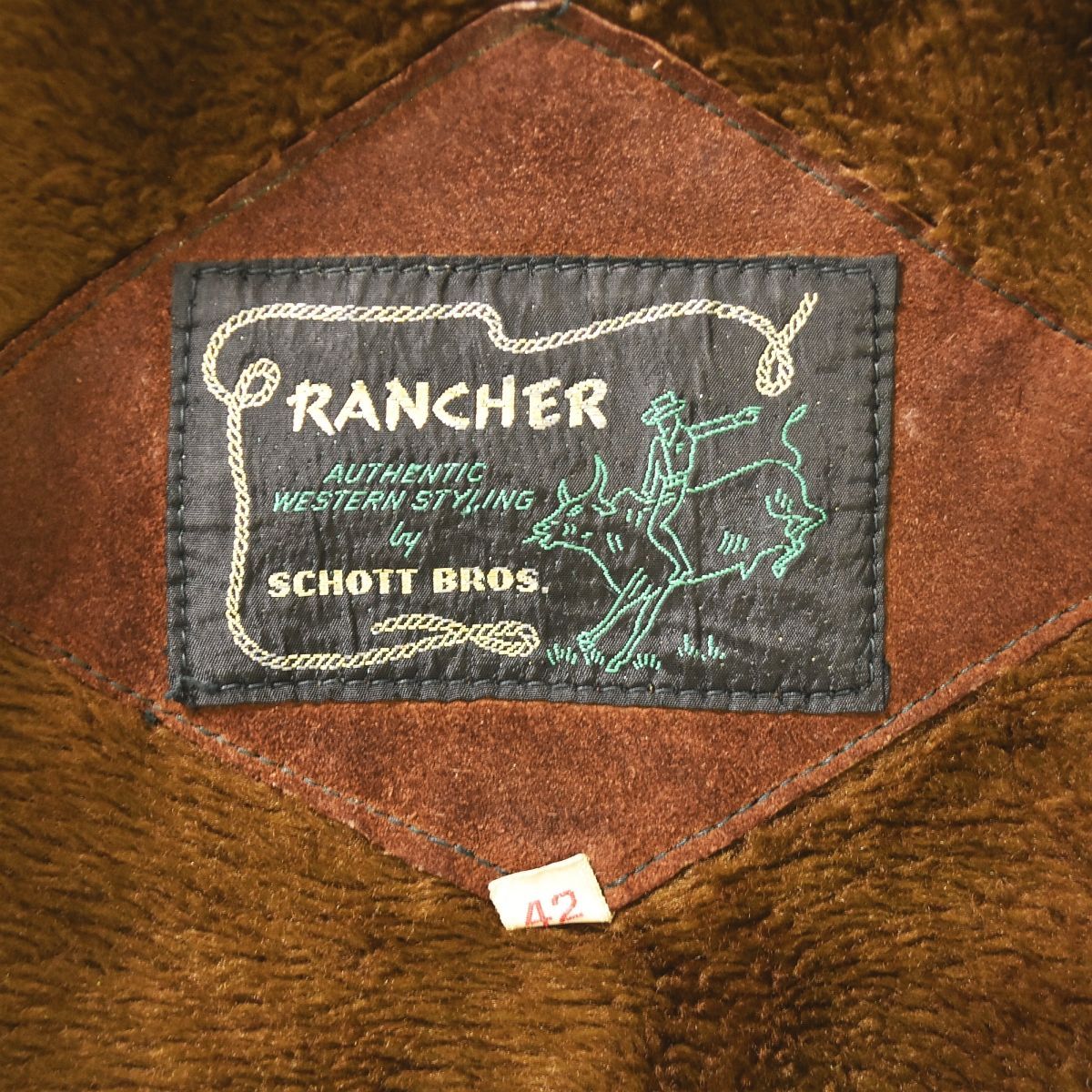 Schott WESTERN◆USA製 本革スウェード ランチコート 42 XL Schott WESTERN◇USA製 本革スウェード ランチコート 42(楽天