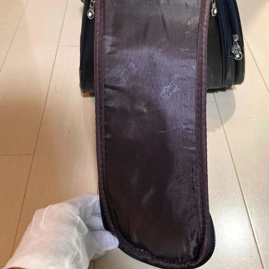 MONTBLANC キャリー型 ボストンバッグ ブラック レザー