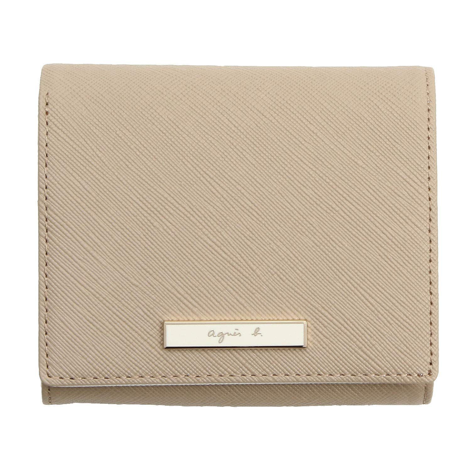 アニエスベー VOYAGE FEMME ウォレット 二つ折り 短財布 QAW05－01 Beige