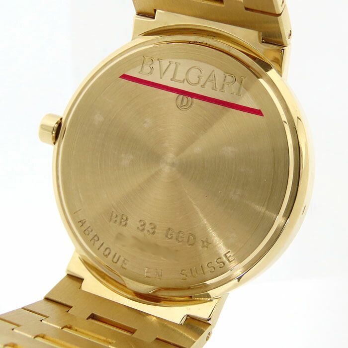 BVLGARI ブルガリ ブルガリブルガリ BB33GGD ブラック文字盤 K18YG 750