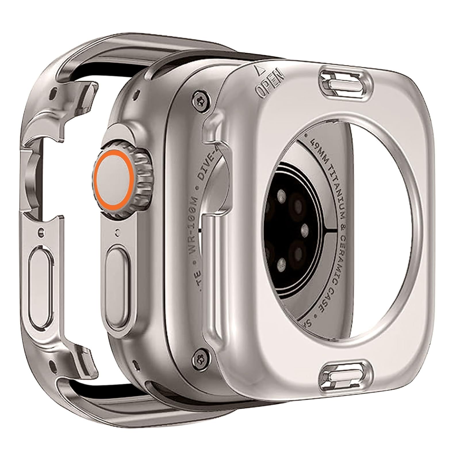 【新着商品】【2024改良ケース】YUGYUG 対応 アップルウォッチウルトラ2/ウルトラ カバー 49mm Apple Watch Ultra2/Ultra ケース 49mm PC素材 IP68 防水ケース 360ど度 Apple Watch ケース ガラス