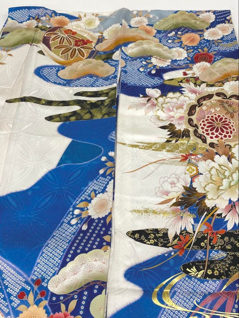 振袖 豪華 銀通し 刺繍 金駒 金彩 紋意匠 身丈170cm パールトーン加工 