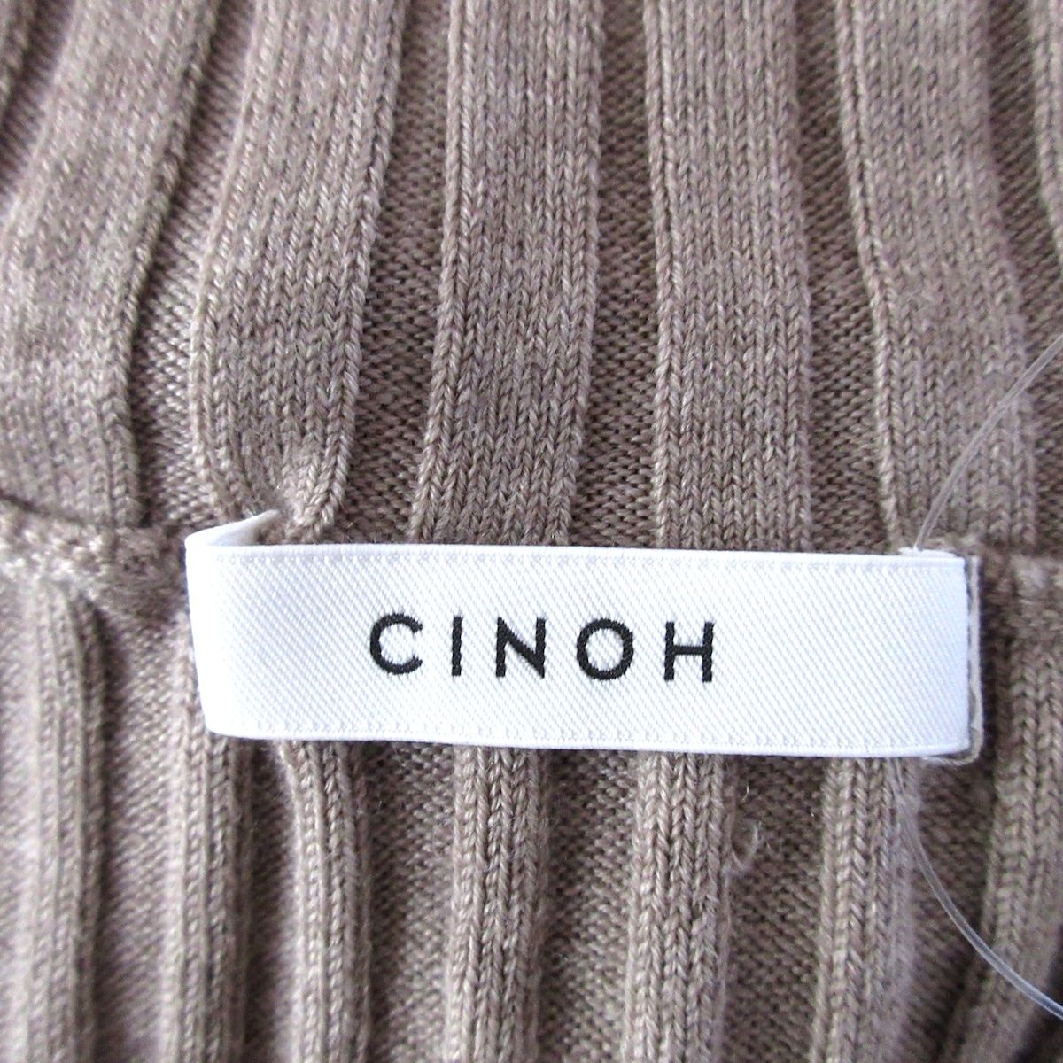 CINOH(チノ) 長袖セーター サイズ36 S レディース - ブラウン×イエロー タートルネック