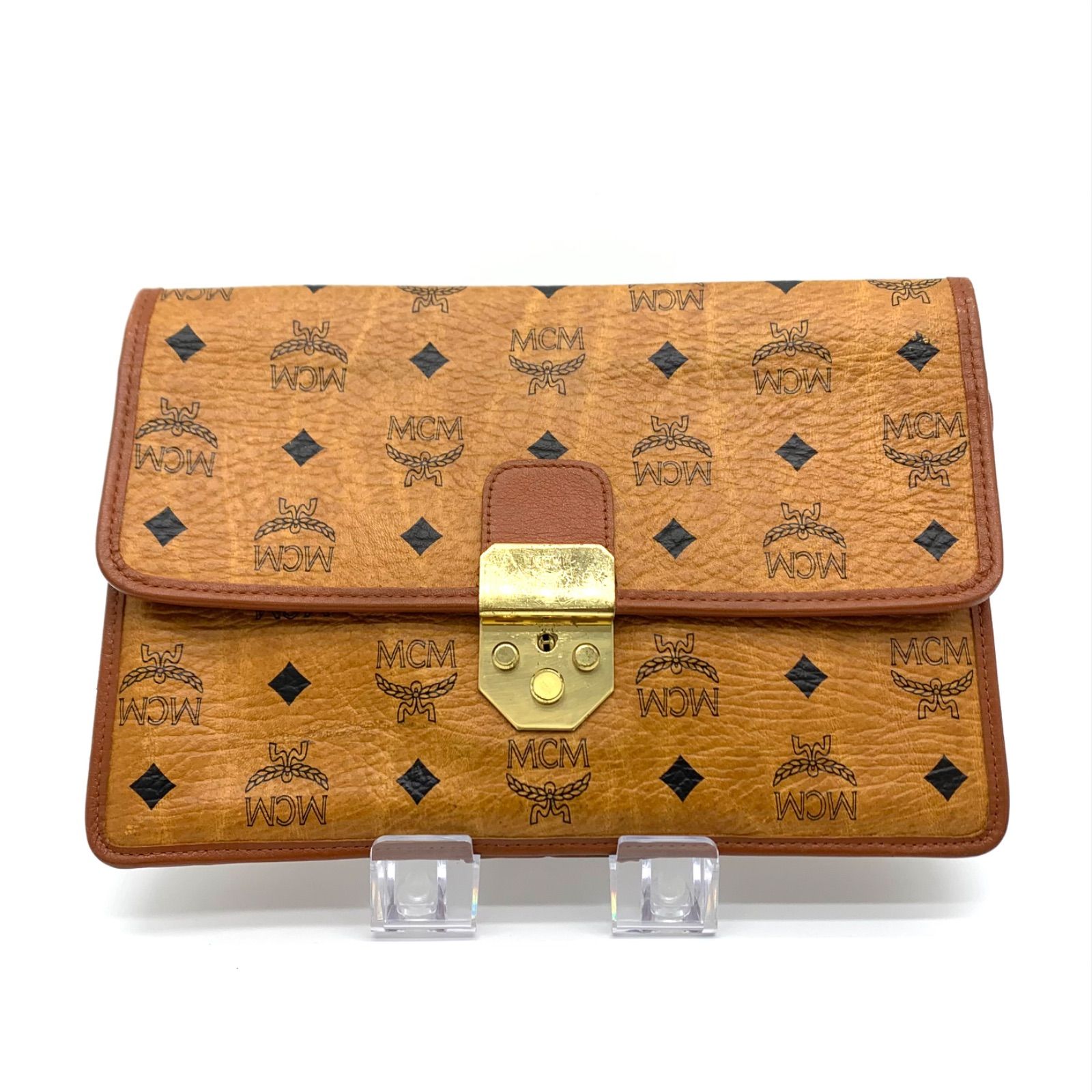 MCM クラッチバッグ 鍵 保存袋付き 多収納 大容量 ヴィセトス セカンド