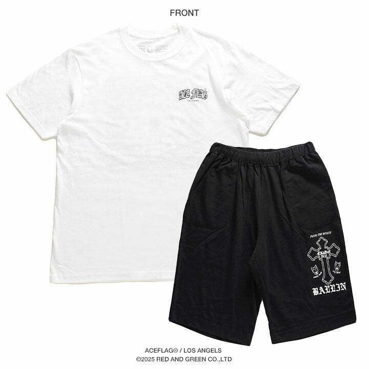 ACE FLAG 上下セット 半袖 ブランド Tシャツ ハーフパンツ 上下 メンズ
