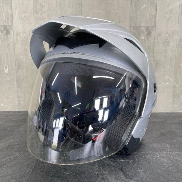 ジェットヘルメット【中古】KOMINE コミネ HK-165 シルバー 銀 サイズM 57-58 バイク オートバイ /510482