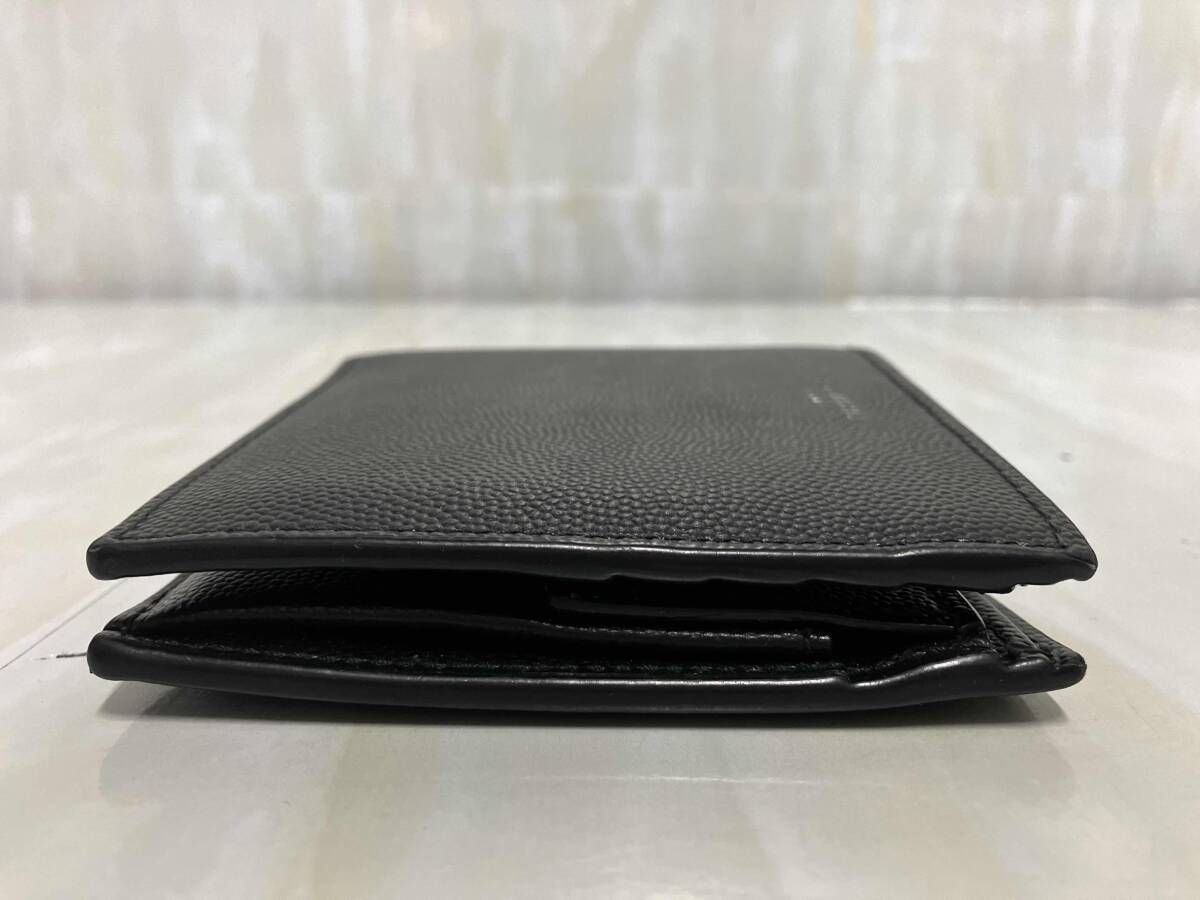 Saint Laurent サンローラン ブラック レザー 二つ折り財布 小銭