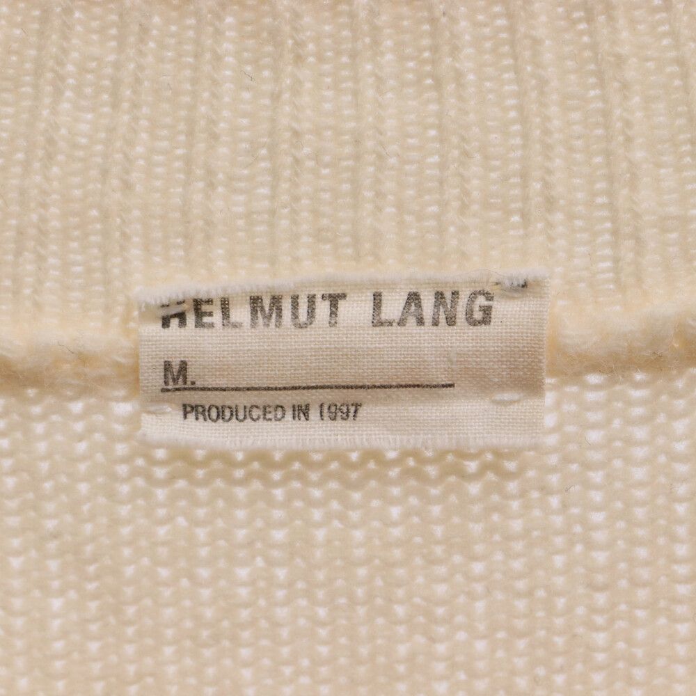 HELMUT LANG (ヘルムートラング) 97s 本人期 Archiveアーカイブ GTRタグ エルボーパッチ クルーネックニットセーター  ベージュ - メルカリ