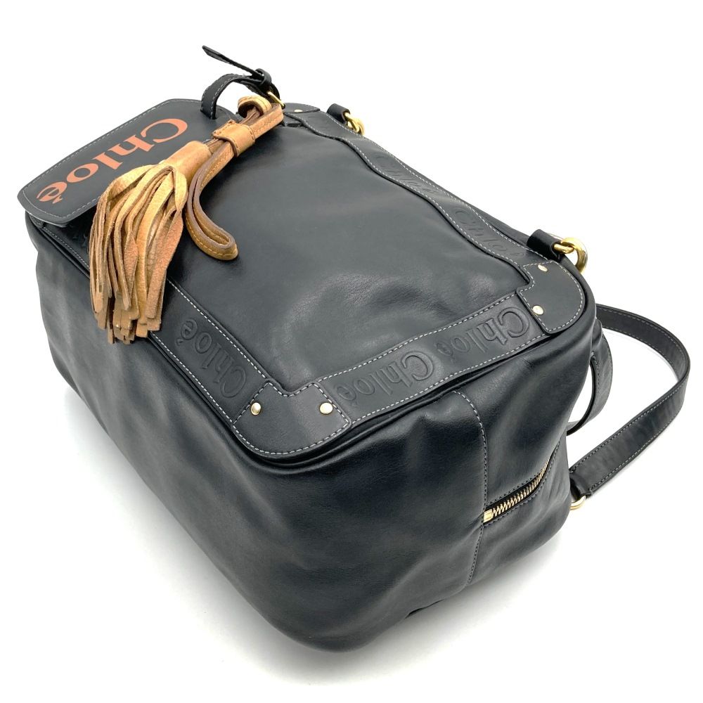 Chloe クロエ エデン ハンドバッグ ミニボストンバッグ 横長 タッセル 