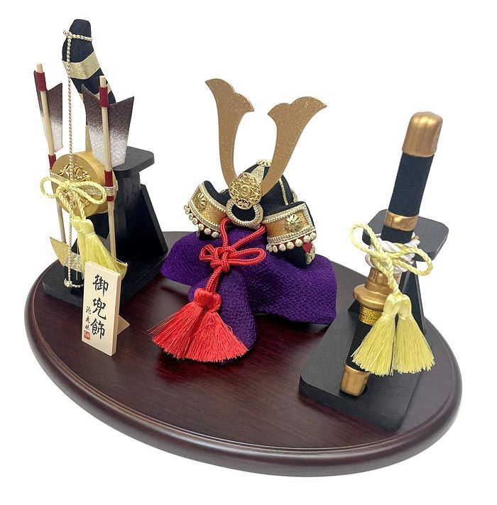 飛翔兜 弓太刀セット 五月人形兜飾り 端午の節句卓上飾り リュウコドウ