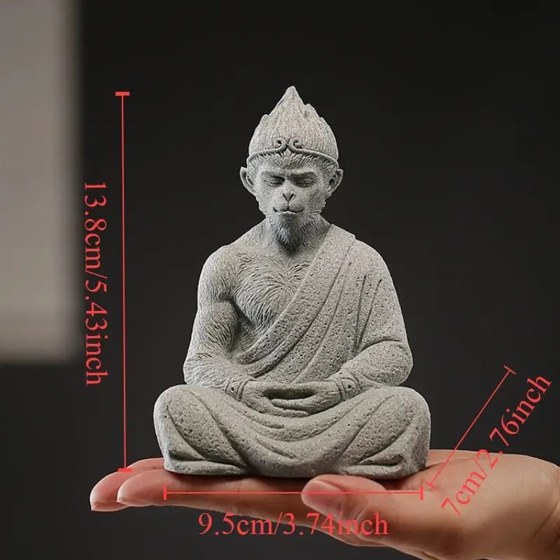 古作 木彫 サヌマーン像 インド 猿の神様 古道具 アンティーク オブジェ ハヌマーン 猿 古作 木彫 サヌマーン像 インド 猿の神様 古道具