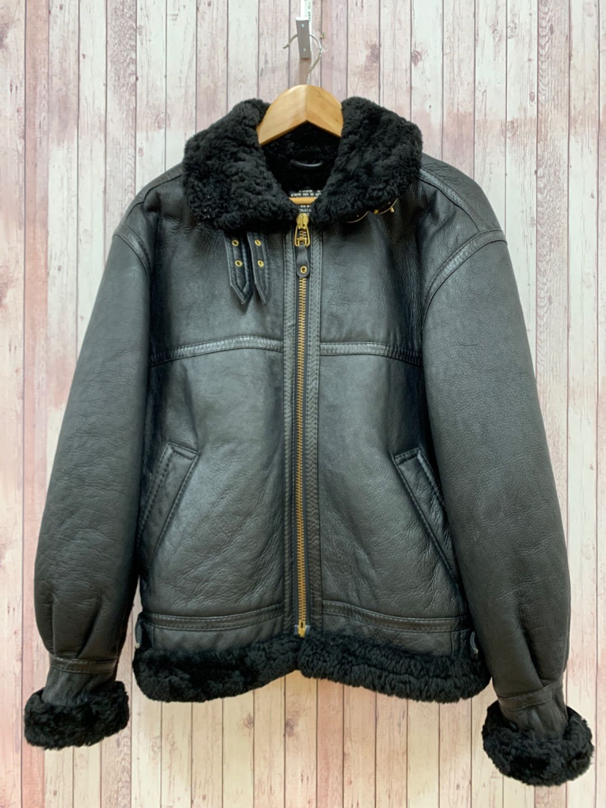 【ウルグアイ製】ムートン　ジャケット　コート　羊革　ボア　M ウルグアイ製】ムートン ジャケット コート 羊革 ボア M 【公式