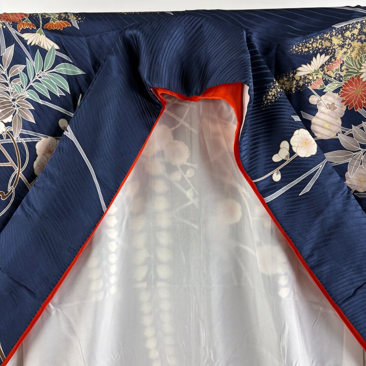 振袖 身丈159cm 裄丈68cm L 袷 袋帯フルセット ますいわ屋 藤 菊