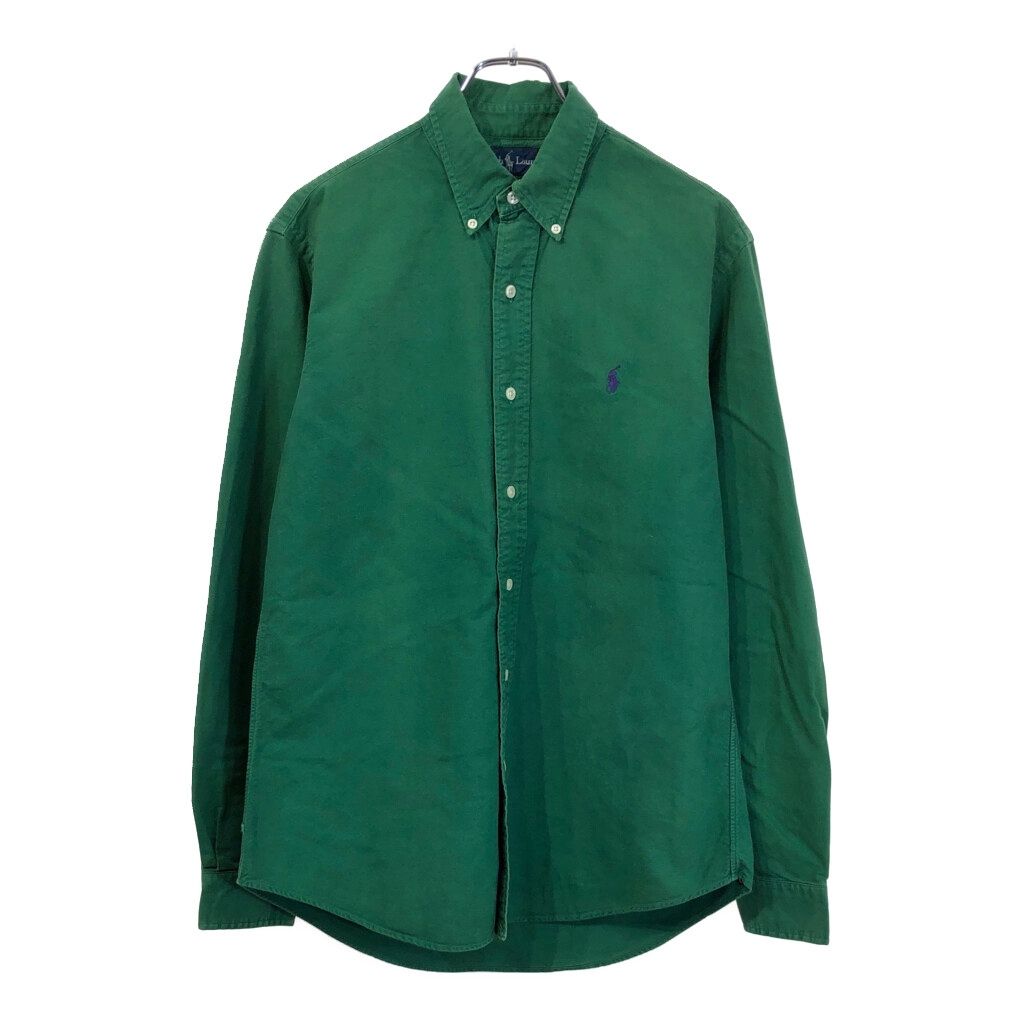 RALPH LAUREN ラルフローレン ボタンダウン 長袖シャツ グリーン(メンズ M)中古 古着 U9404