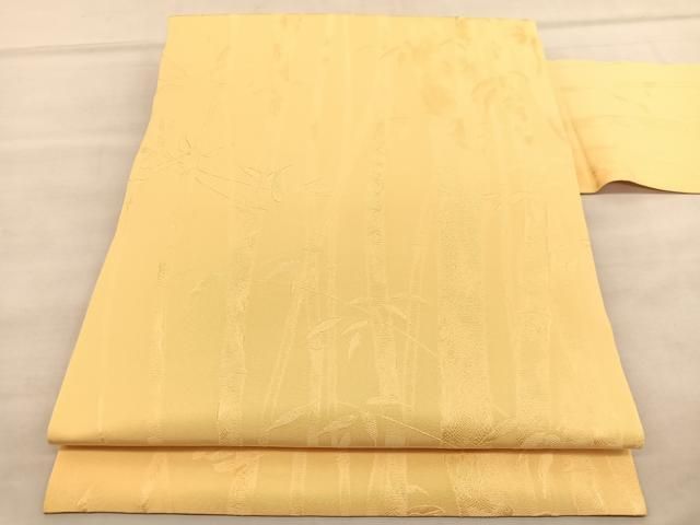 平和屋着物○上質な色無地 舞花地紋 黄朽葉色 正絹 逸品 DAAV3480du