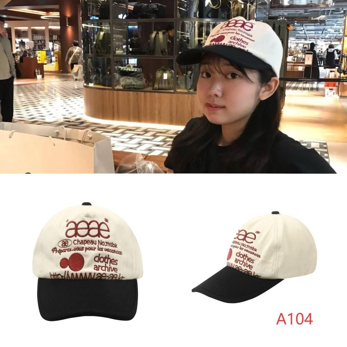 新品　韓国購入正規品 aeae 迷彩キャップ 帽子 赤刺繍④ 韓国正規品 aeae 迷彩キャップ 帽子 赤刺繍 - メルカリ