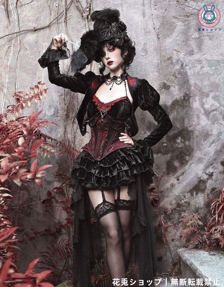 ゴスロリ・ロリータ ブラックコルセットドレス