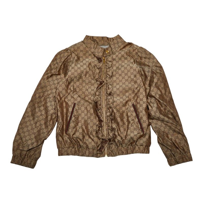 グッチ GGナイロン トラックジャケット ウインドブレーカー サイズ 6 ベージュ ナイロン ポリエステル キッズ GUCCI 1-0237721
