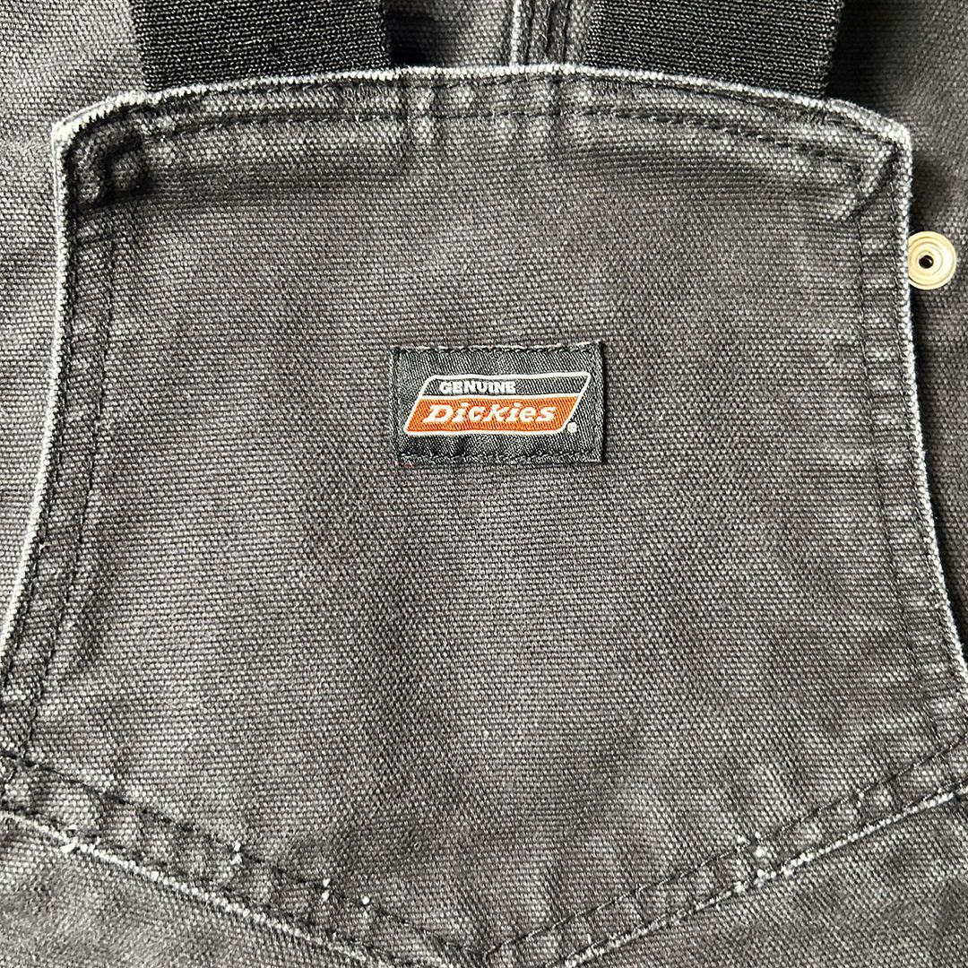 Dickies オーバーオール W41 L23 ブラック フェード ダック地 Dickies オーバーオール W41 L23 ブラック フェード ダック地