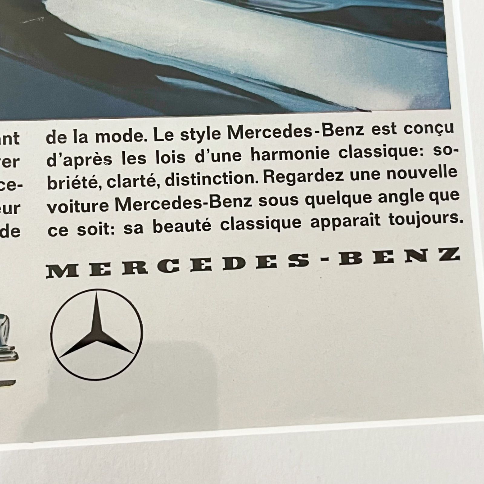 1962 広告＞ Mercedes Benz メルセデス ベンツ ポスター ヴィンテージ