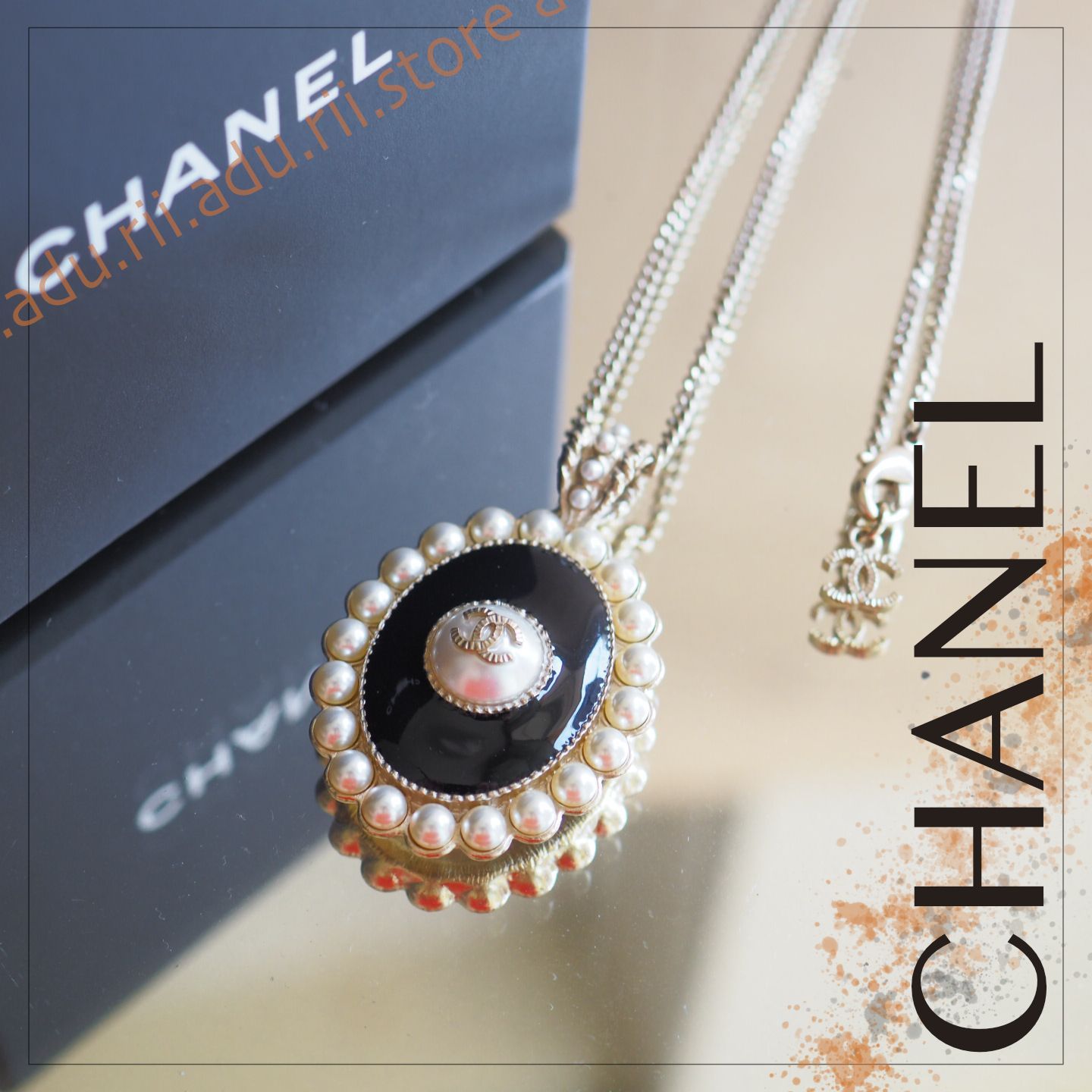極美品☆ シャネル CHANEL 2017年クルーズ ココ パール ペンダント 