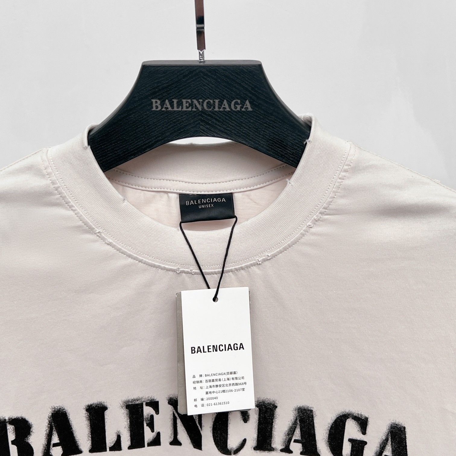 本日限定特価】BALENCIAGA メンズ＆レディース ロングスリーブ Tシャツ 