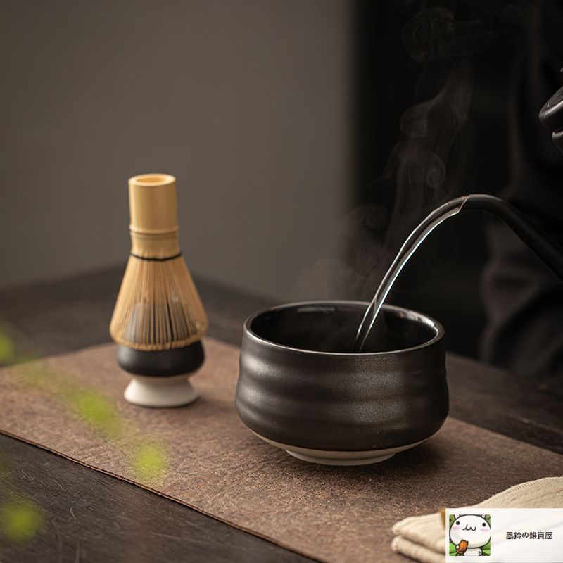 新品・未使用】抹茶碗 セット 陶器 竹茶筅 和風 茶道 道具 点茶