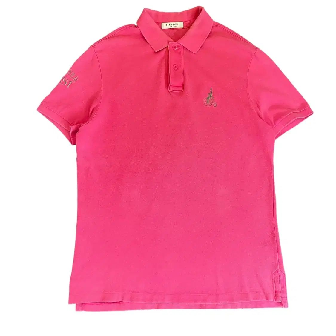 BEAN POLE(ビーンポール) ピンク 刺繍ロゴ pk ピケ 半袖 Tシャツ 105