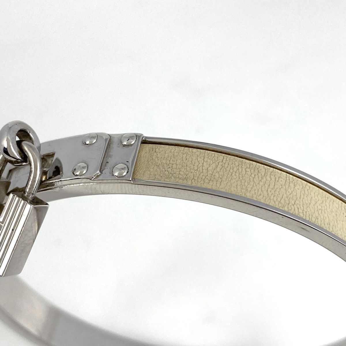 エルメス HERMES ケリー バングル 腕輪 Hロゴ バングル シルバーメッキ 