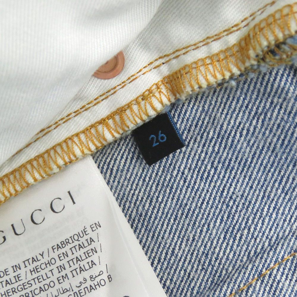 グッチ × Disney ドナルド サイズ26 コットン ブルー デニムパンツ 1270 GUCCI DECORATOM_COM_BR