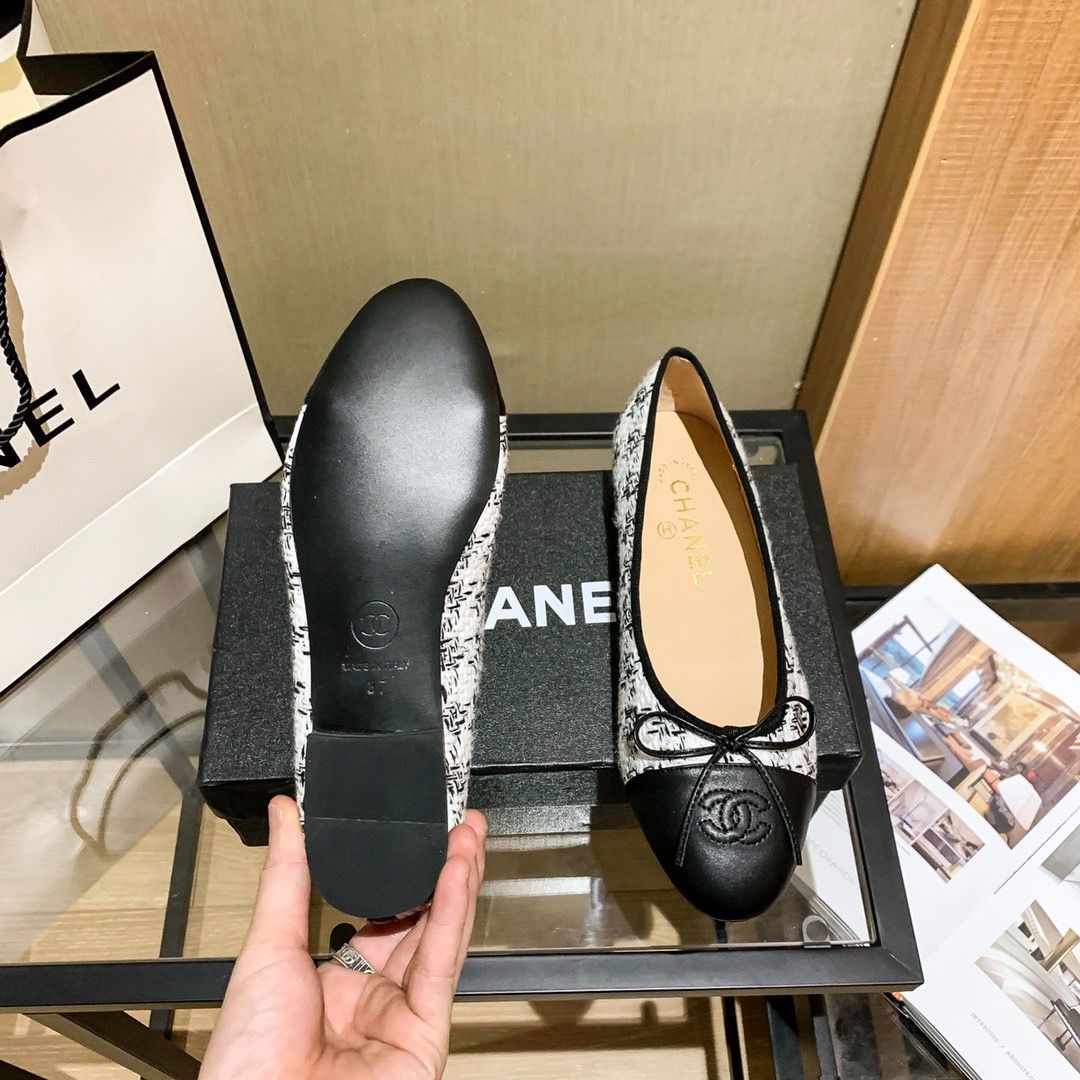 新品未使用 Chanel シャネル バレエシューズラウンドトゥパンプス - メルカリ