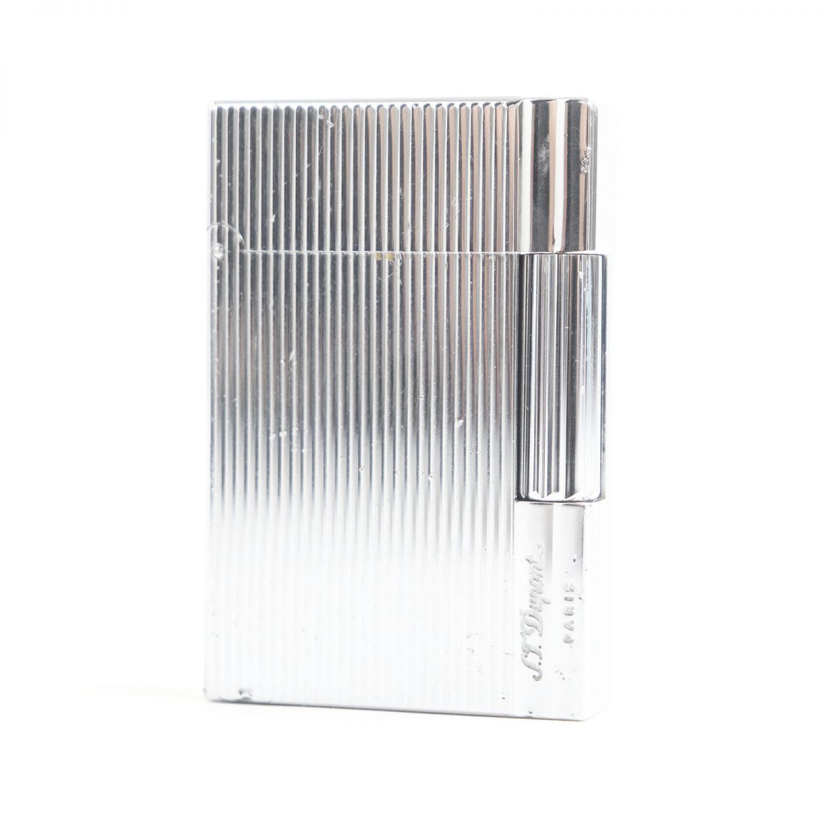 良品□S.T.Dupont/エステーデュポン ギャッツビー ストライプ柄 ロゴ 