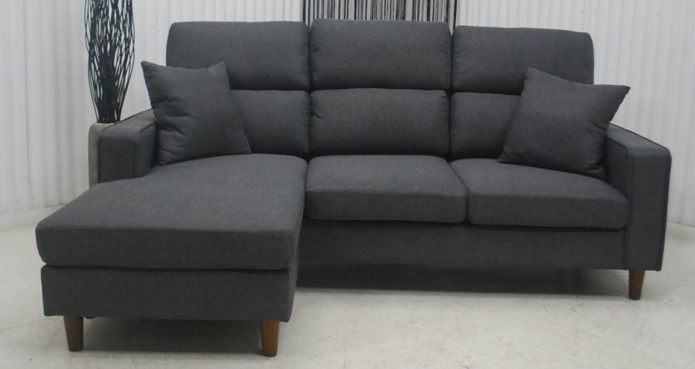 アウトレット 現品限り 一部 大 グレー グレイ 置方自由自在 L型カウチソファー ファブリック ハイバッグソファ 250605-ルピアカウチ