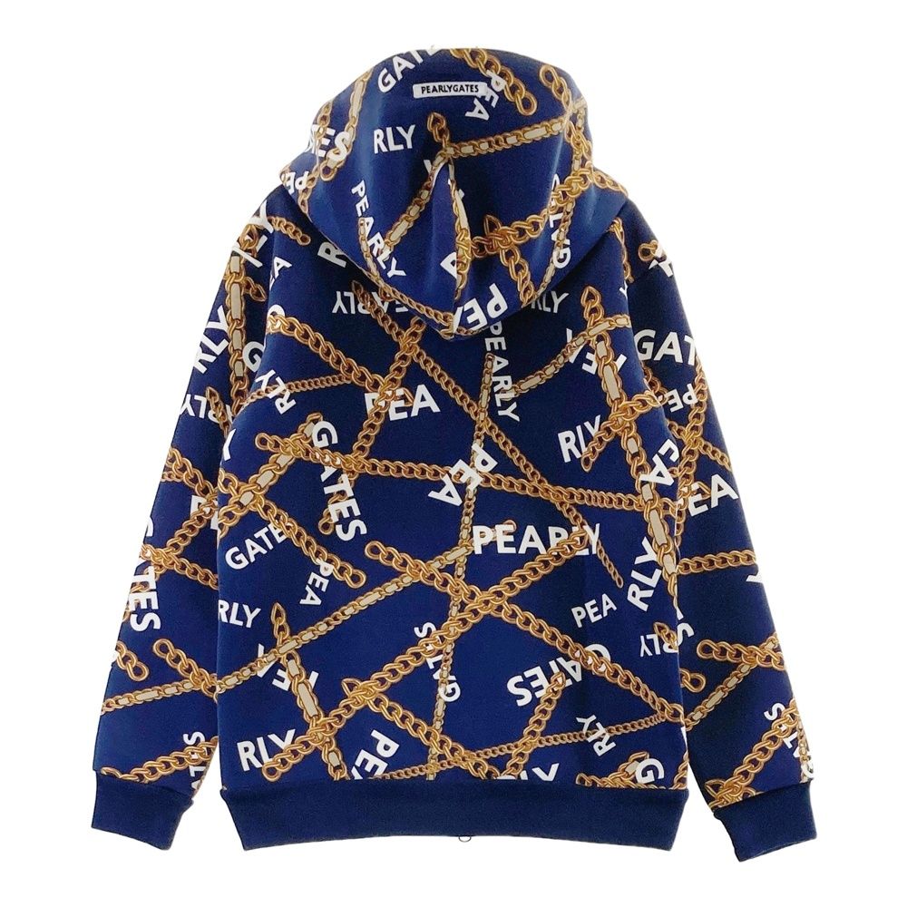 サイズ 0 PEARLY GATES パーリーゲイツ 055-2262006 ジップパーカー チェーン ネイビー系 240101527499 ゴルフウェア レディース ストスト