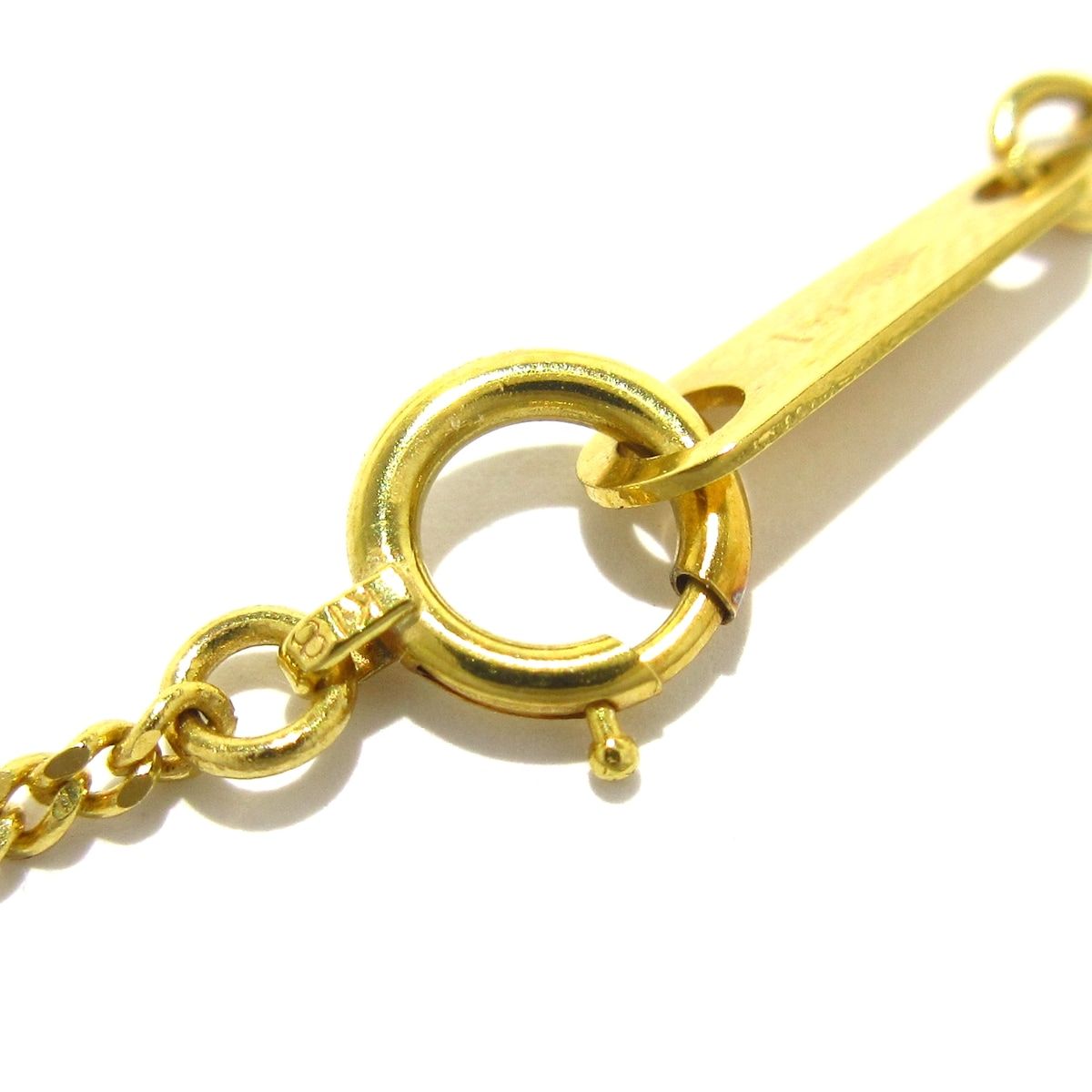 卓越した Unbranded ノーブランド ネックレス K18YG×ダイヤモンド×グリーン 総重量 6.9g|0.31刻印|0.32刻印