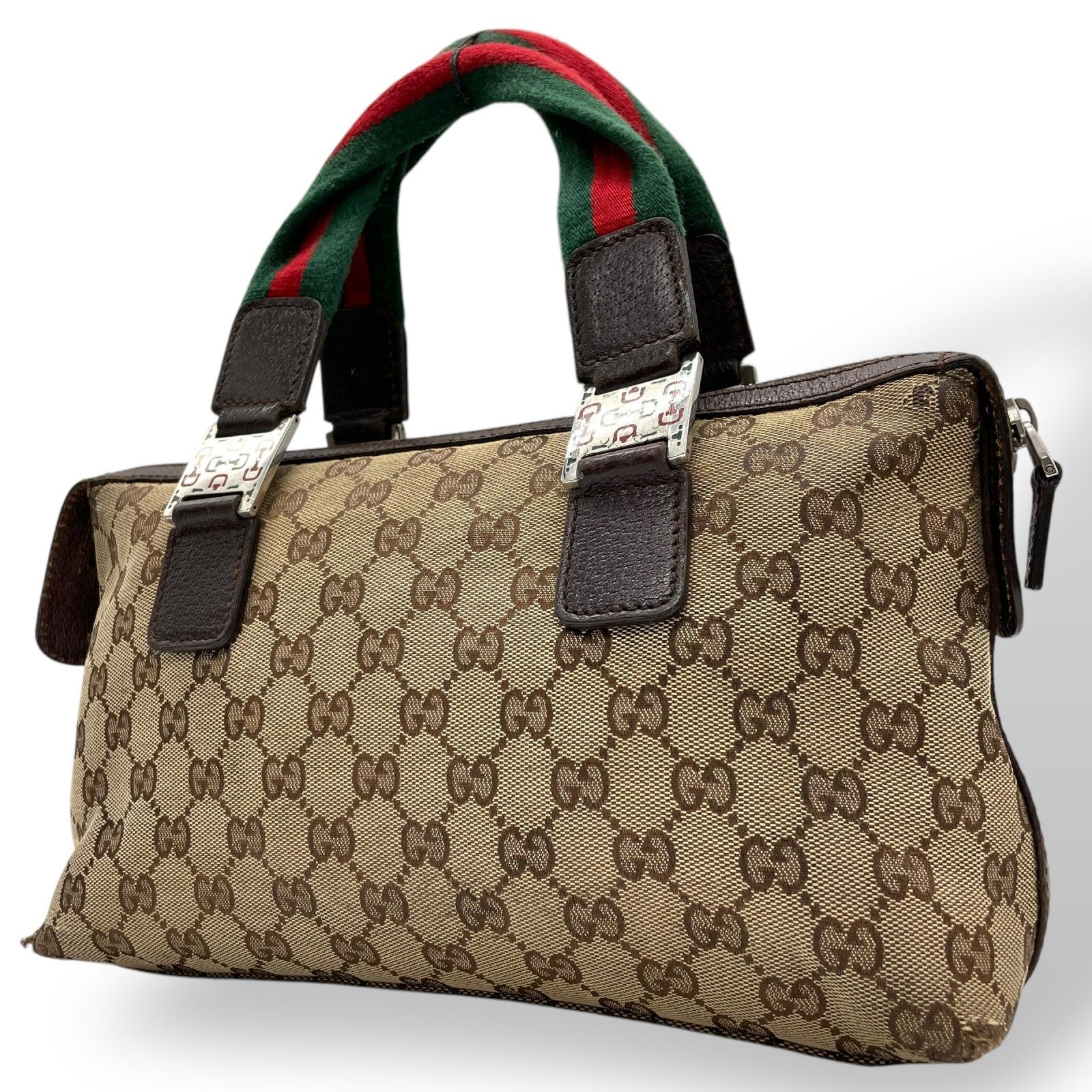 けん（SU） GUCCI グッチ ハンドバッグ GGキャンバス シェリーライン ホースビット