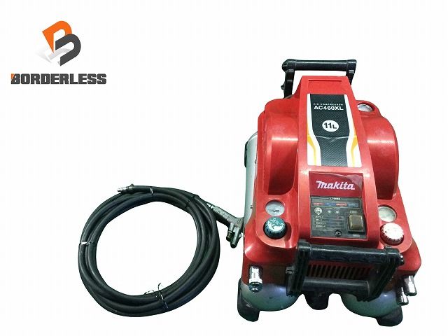 オマケ付 makita マキタ 100V 11L 高圧|常圧 エアコンプレッサ AC460XL 赤|レッド エア工具 大工道具 コメント必読 106574