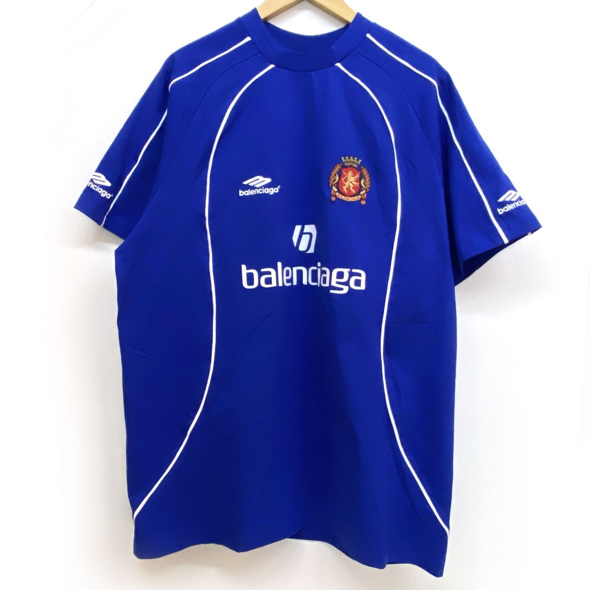 BALENCIAGA Soccer Tシャツ ブルー サイズ2 BALENCIAGA バレンシアガ Soccer Oversized T-shirt 半袖 ブルー