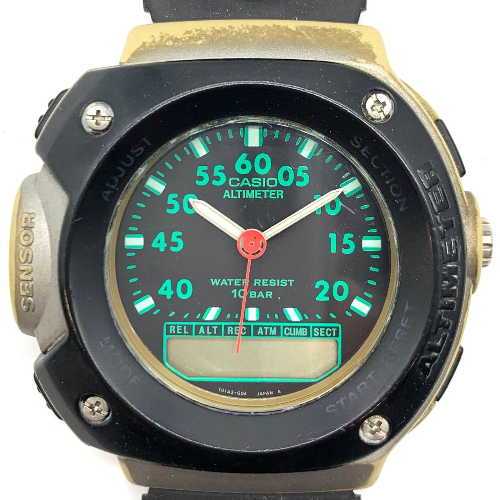 CASIO PROTERK ALTIMETER APX-100 時計 Casio Altimeter APX-100 Sensor Rare Vintage Digital Watch