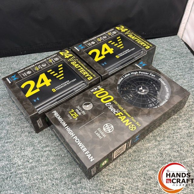 新品未使用【サンエス】空調服 バッテリーRD9580G＋ファン RD9530H メーカー保証付】 空調風神服 GlobalLabel 24V仕様 RD9580G