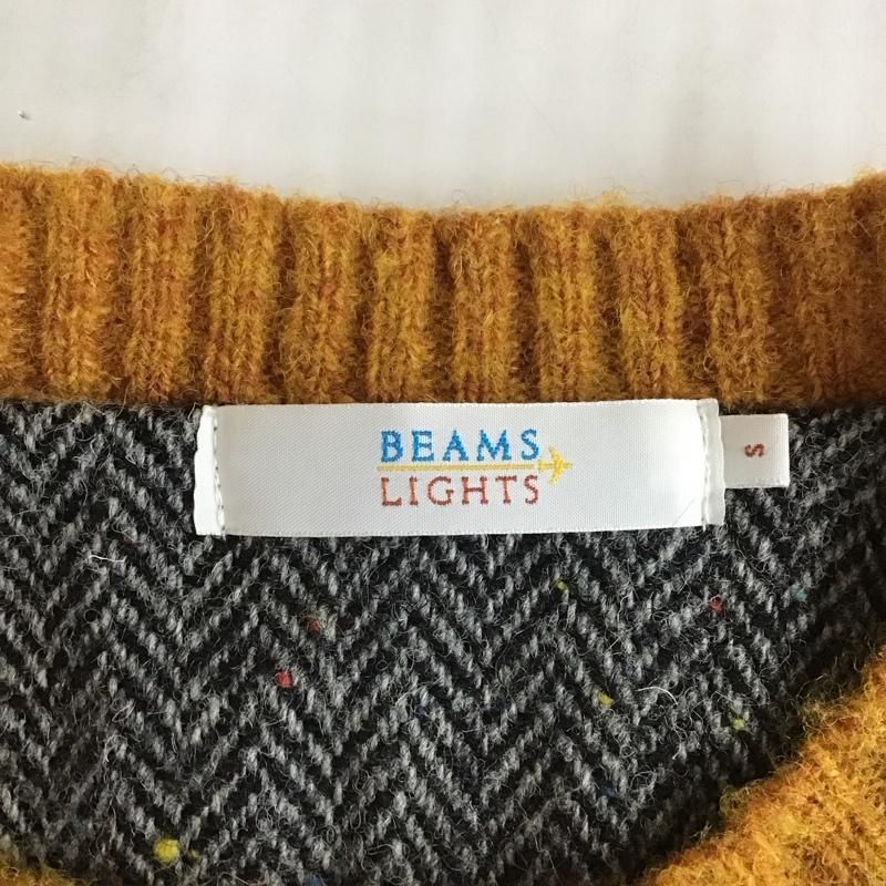 BEAMS LIGHTS ビームスライツ ニット、セーター 長袖 51-15-0080-012 シェットランド エルボーパッチ クルーネックニット