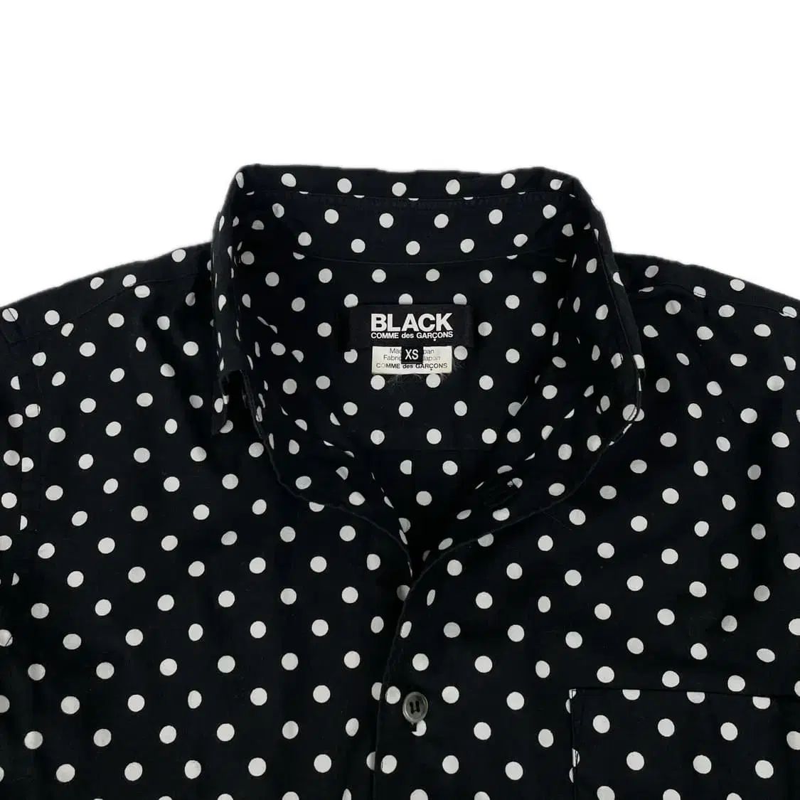  COMME des GARCONS コム デ ギャルソン 黒 ドット シャツ 長袖 シャツ ブラウス