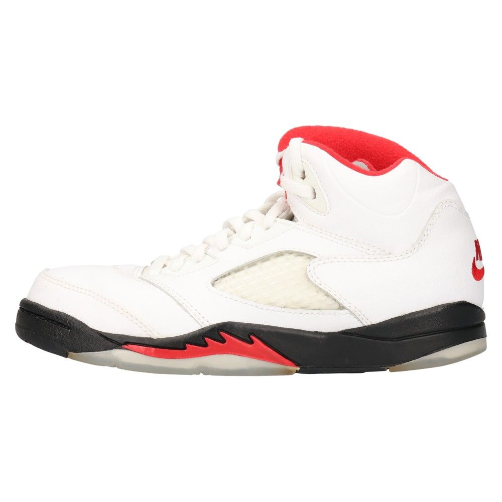 NIKE (ナイキ) AIR JORDAN 5 RETRO FIRE RED PS 440889-102 エアジョーダン 5 レトロ ファイヤーレッド  ハイカットスニーカー US3Y/22.0cm ホワイト/レッド - メルカリ